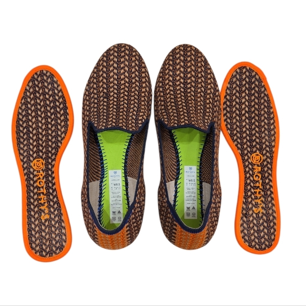 Rothy's The Loafer Walnut Tweed Merino Limited Edition shoes 8.5